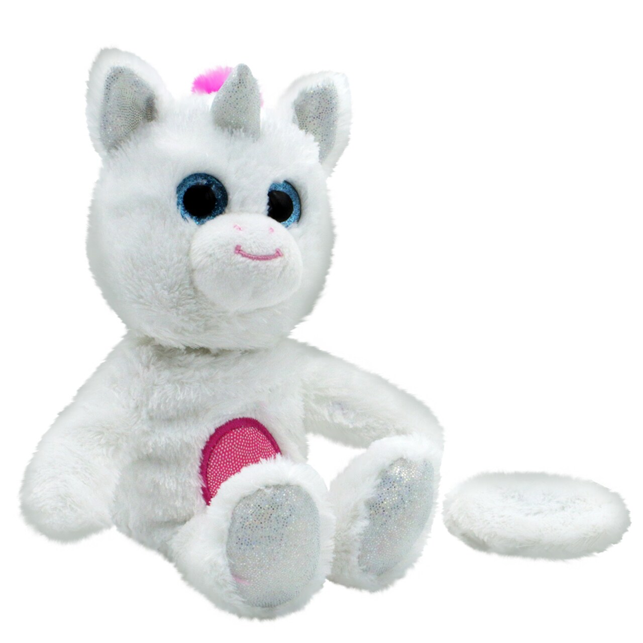 BIGiggles Take-Along, Chat-Back Plush, Talking Stuffed Character, White Unicorn, Plush/White Unicorn, (BG31021-Parent)